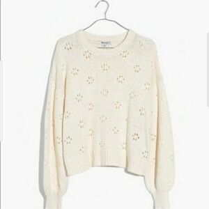Madewell Floral Pointelle Pullover Sweatersize XXL